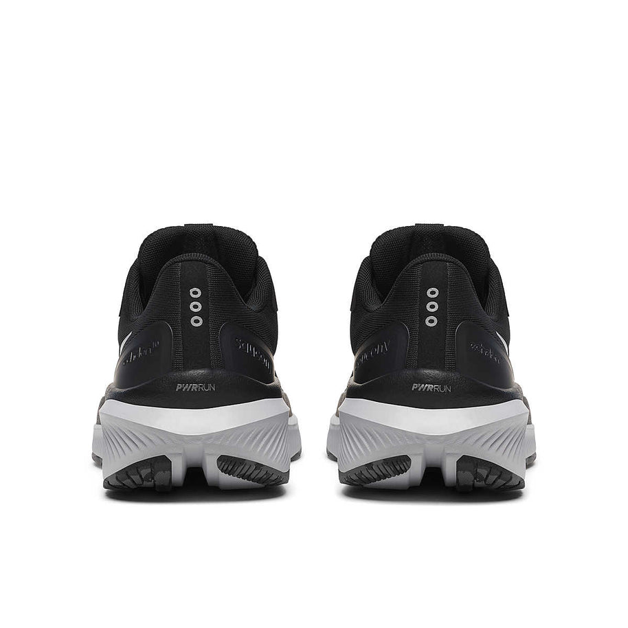 Echelon 10 X Wide - Men by Saucony in black and white, wide running shoe with stable base for comfort and protection on road trails