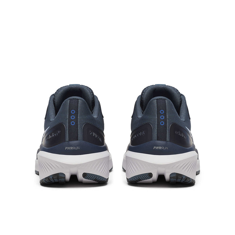 Echelon 10 - Men by Saucony in navy blue and black, cushioned road running shoe with stable base for comfort and protection