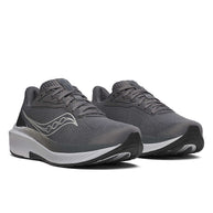 Echelon 10 - Men by Saucony in dark grey with broad stable base, cushioned running shoes for road running and walking comfort
