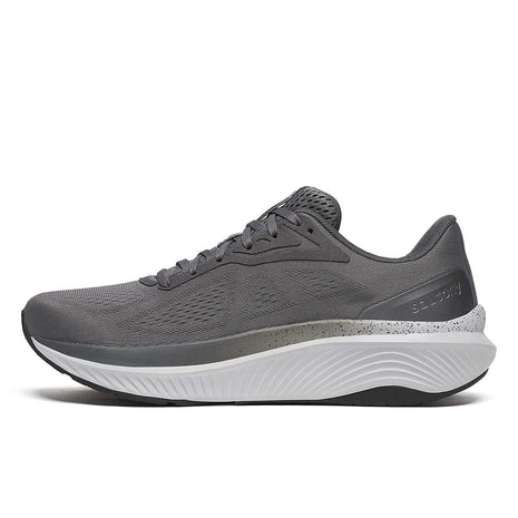 Echelon 10 - Men by Saucony in dark grey with broad stable base and cushioned sole for comfort in running and walking