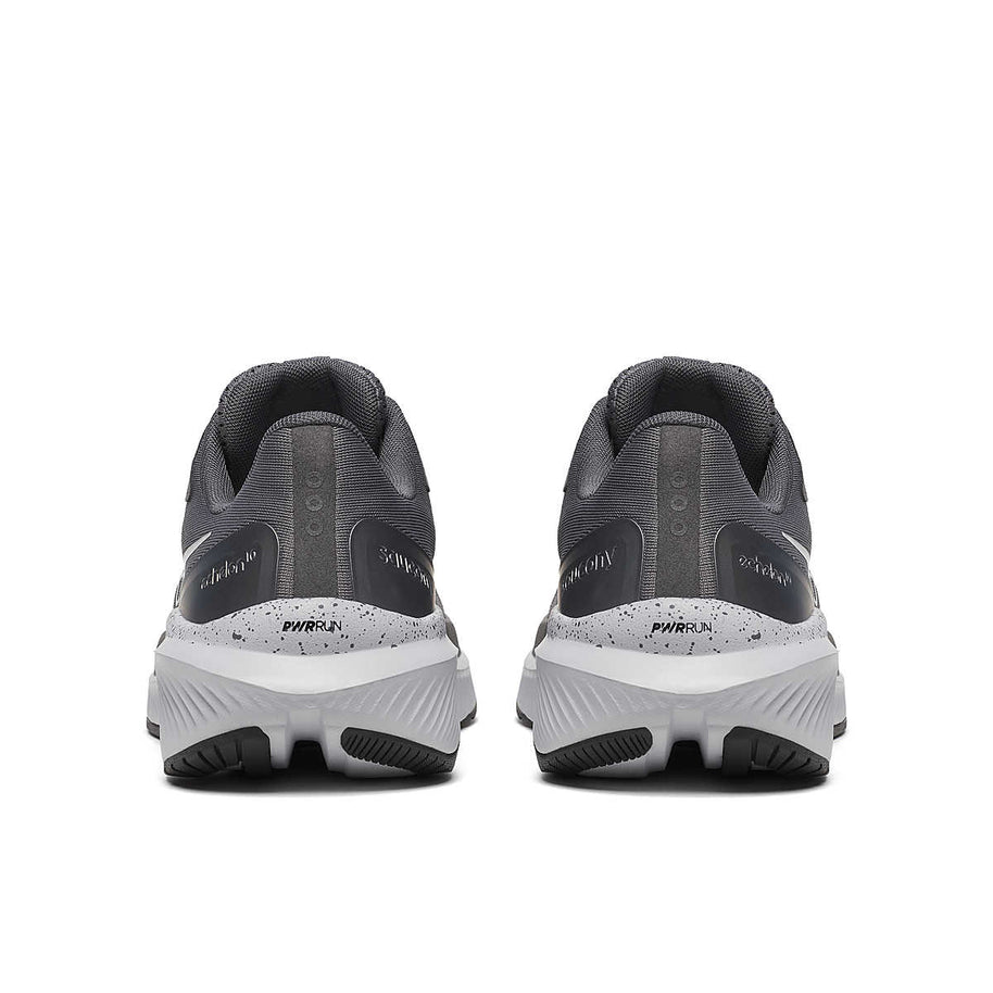 Echelon 10 - Men by Saucony in grey and white, cushioned running shoe with stable base for comfort, protection, and walking use