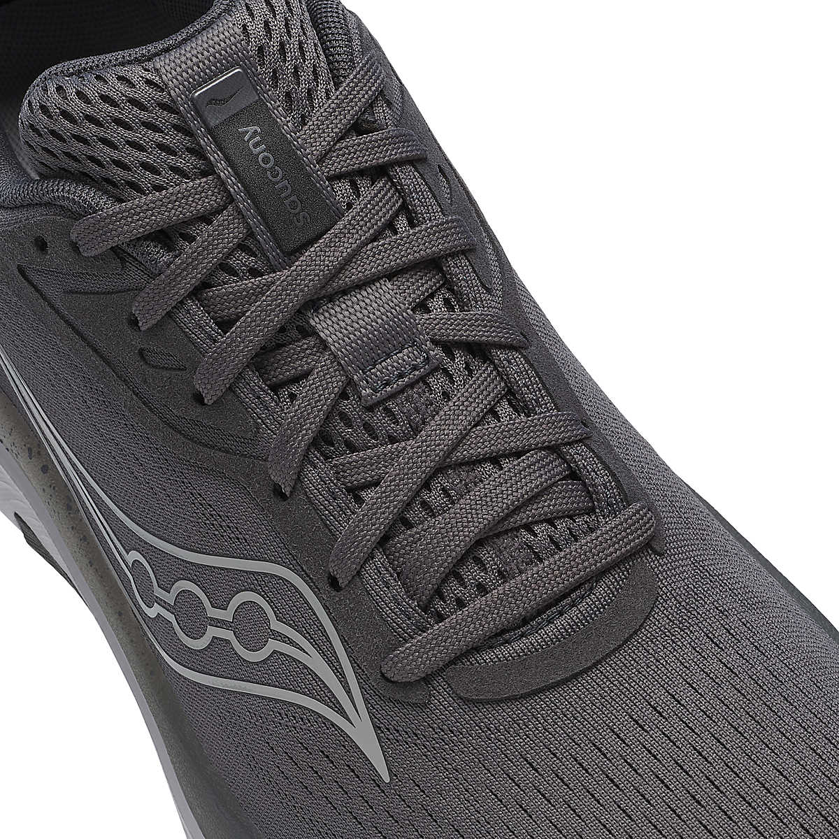 Echelon 10 - Men by Saucony in dark grey with cushioned, broad stable base designed for comfortable road running and walking