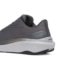 Echelon 10 - Men by Saucony in grey with white sole, cushioned road running shoe with broad stable base for comfort and protection
