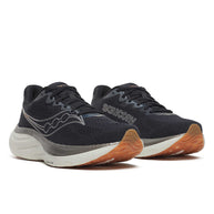 Ride 19 - Men by Saucony in black and brown, lightweight responsive road running shoes for easy and fast-paced training