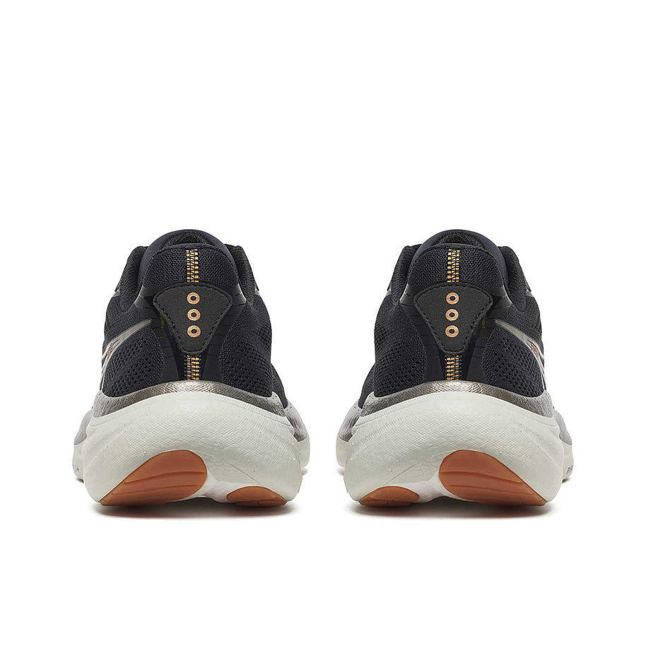 Ride 19 - Men by Saucony in black and tan with lightweight responsive cushioning for road running and training use