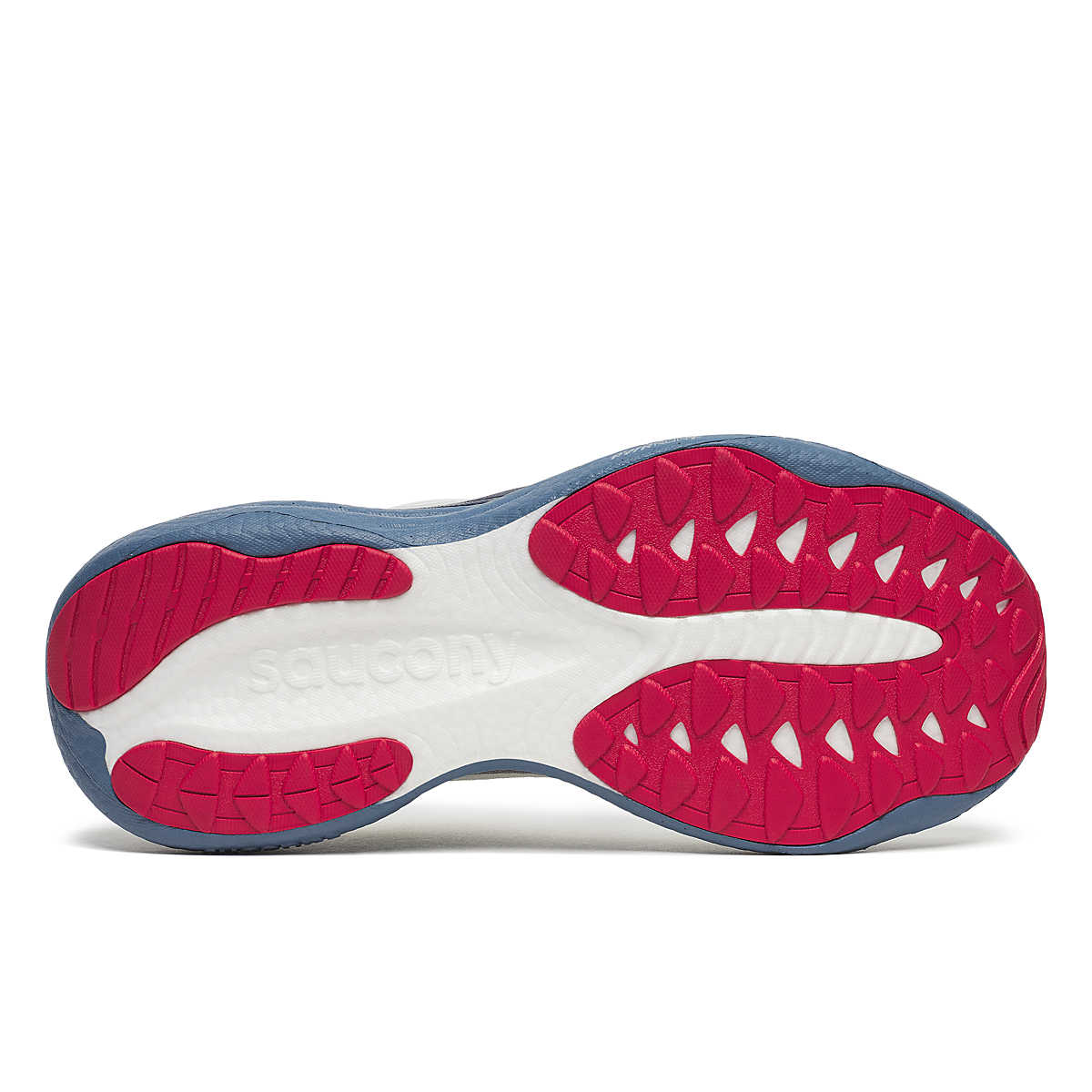 Ride 19 - Men by Saucony in blue and red outsole, lightweight responsive running shoe designed for road training and long steady runs
