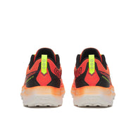 Peregrine 16 - Men by Saucony in black and orange with Vibram Megagrip sole, cushioned trail running shoe for rugged terrain and outdoor use