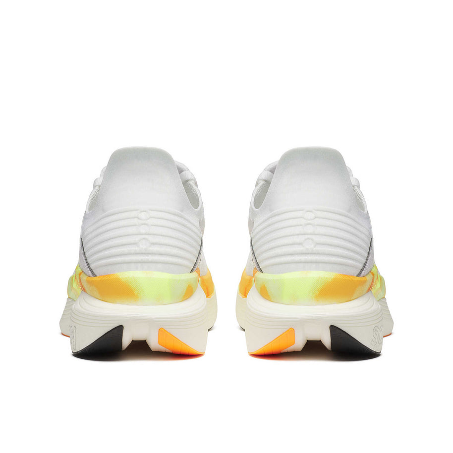 Endorphin Elite 2 - Unisex by Saucony in white and yellow with IncrediRUN foam, lightweight road running shoes optimized for racing performance