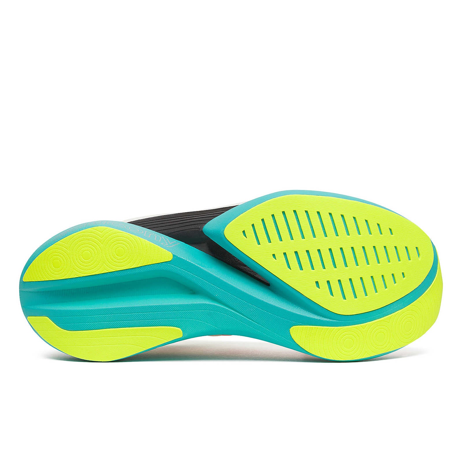 Endorphin Elite 2 - Unisex by Saucony in black and neon yellow, lightweight road running shoe with IncrediRUN foam for energy return and racing performance