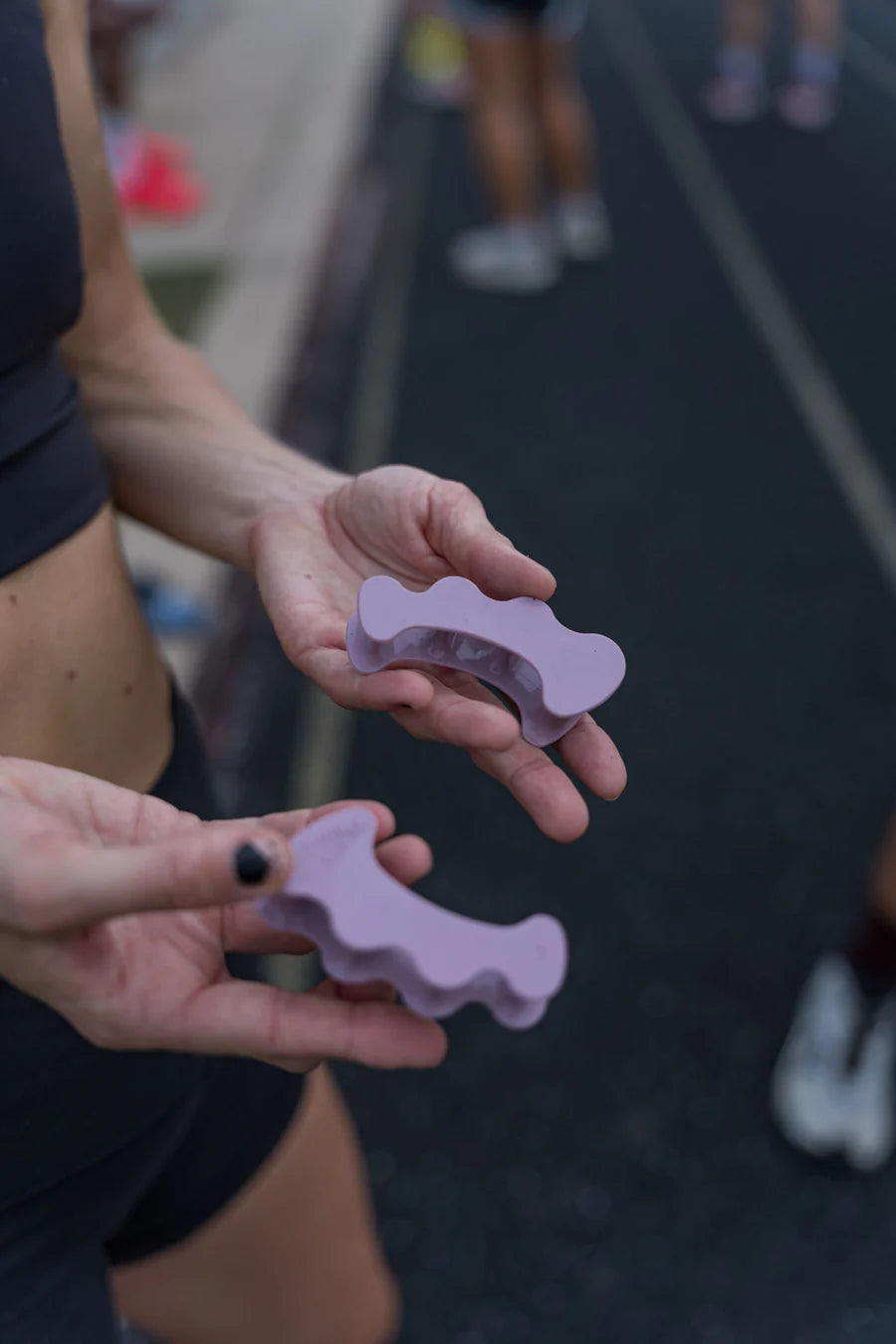 Correct Toes Sport in lavender by Correct Toes, toe spacers designed to improve natural toe alignment for injury prevention in sports