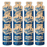 Peanut Butter - Salted Brownie by Trail Butter in blue and tan packaging, peanut butter blend with dark chocolate, vanilla, sea salt, ideal energy snack