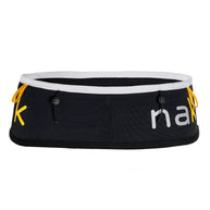 SL Running Band by Naked in black with white trim, lightweight and compact running waist belt for 5K to half marathon storage