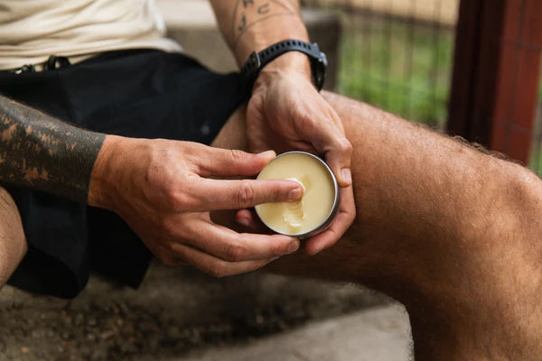 All Natural Anti-Chafe Salve (Metal Tin) by Squirrel's Nut Butter, natural anti-chafe salve in recyclable tin for skin protection during running