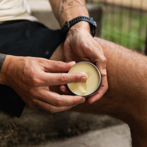 All Natural Anti-Chafe Salve (Metal Tin) by Squirrel's Nut Butter, natural anti-chafe salve in recyclable tin for skin protection during running