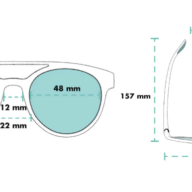 Professor 00G glasses by Goodr in black and teal, lightweight USA-made eyewear for scholars with stylish, versatile design and comfort fit