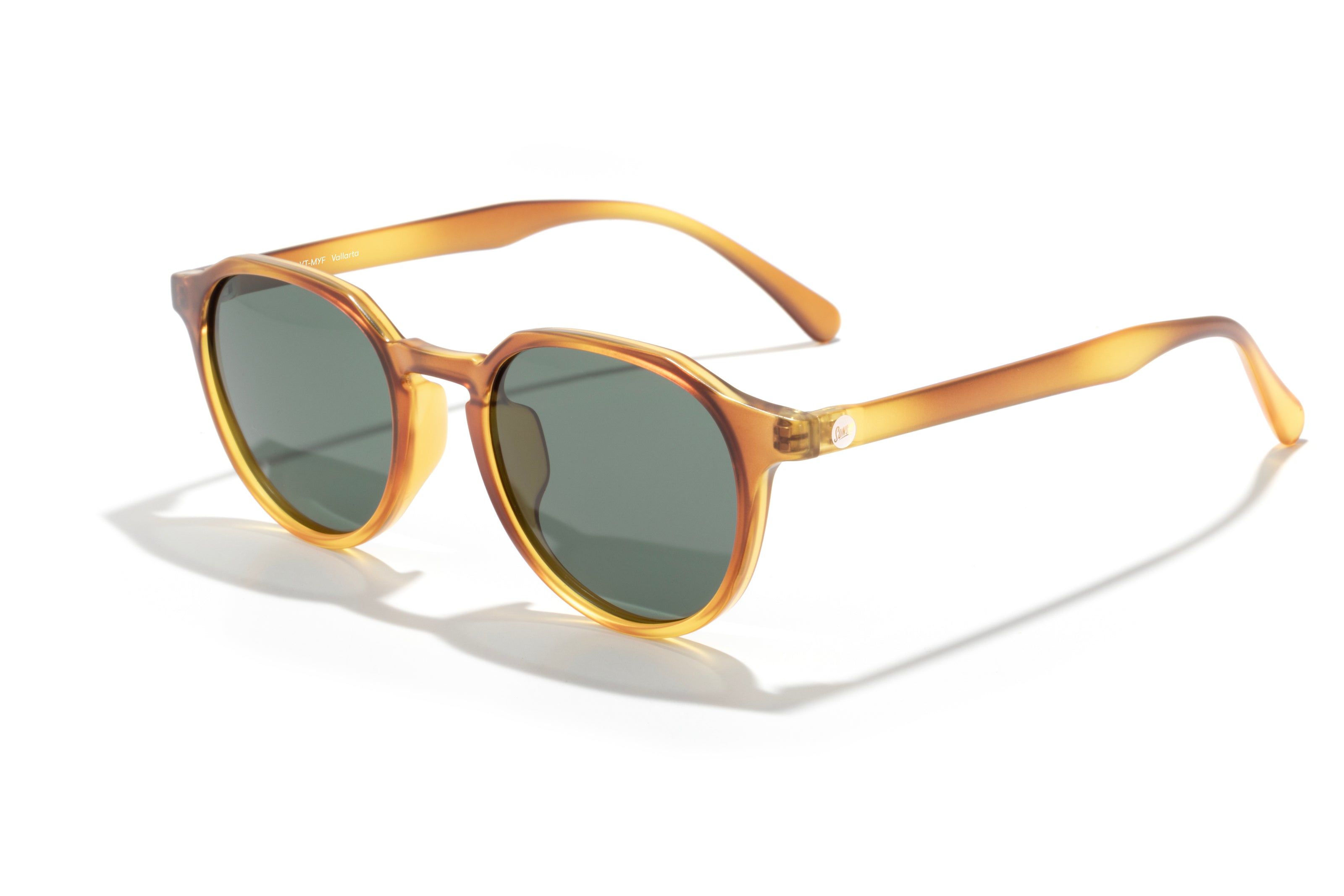 Vallarta by Sunski in amber with green lenses, lightweight sculpted sunglasses for men and women, perfect for stylish outdoor use