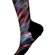 Trail Run Targeted Cushion Water Shimmer Print Crew Socks - Women by SmartWool in multicolor with 4 Degree™ fit, breathable cushioning for trail running