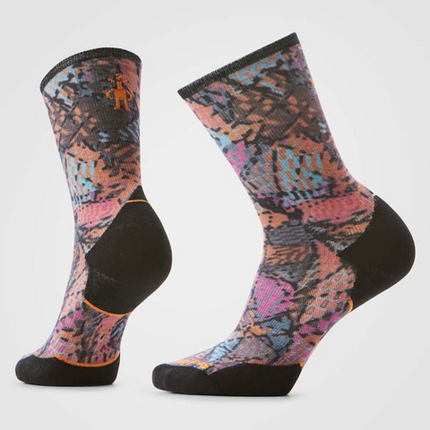 Trail Run Targeted Cushion Triangle Prism Print Crew Socks - Women