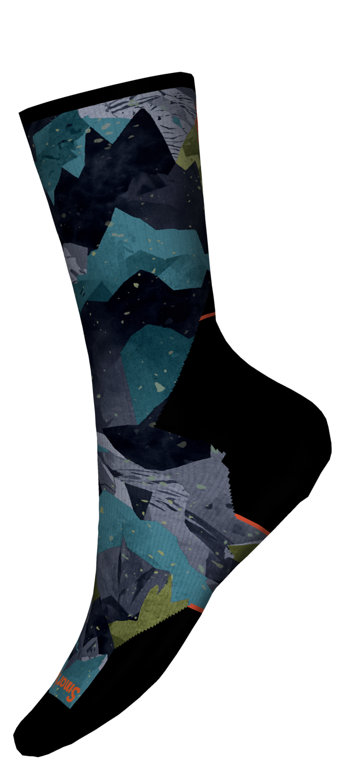 SmartWool Trail Run Targeted Cushion Summit Sector Print Crew Socks