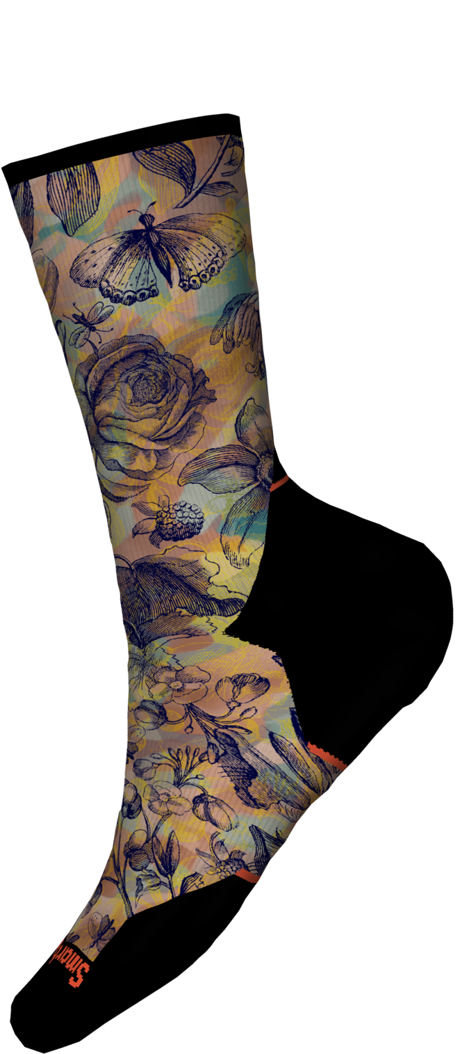 SmartWool Trail Run Targeted Cushion Floral Party Print Crew Socks - Women