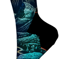 SmartWool Trail Run Targeted Cushion Treeline Print Crew Socks