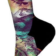SmartWool Trail Run Targeted Cushion Serene Peak Print Crew Socks - Women