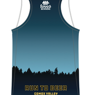 Run to Beer Singlet - Men by Run To Beer in blue gradient with lightweight fabric and bodymapped mesh designed for high performance running