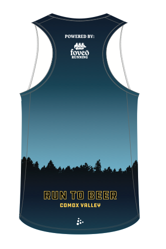 Run to Beer Singlet - Men by Run To Beer in blue gradient with lightweight fabric and bodymapped mesh designed for high performance running