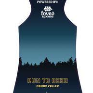Run to Beer Singlet - Women by Run To Beer in dark blue gradient with mesh fabric designed for lightweight running performance and breathability