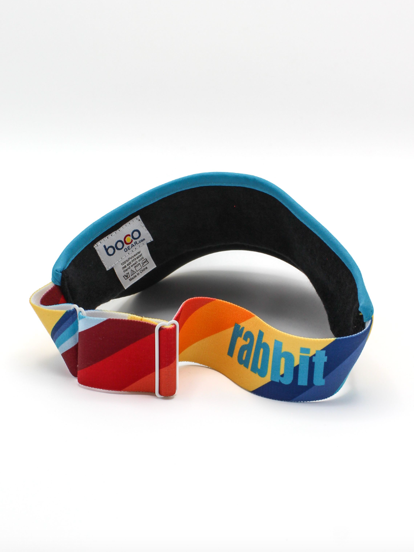 Visor by BOCO in multicolor with lightweight moisture-wicking fabric and inner sweatband ideal for keeping cool during running