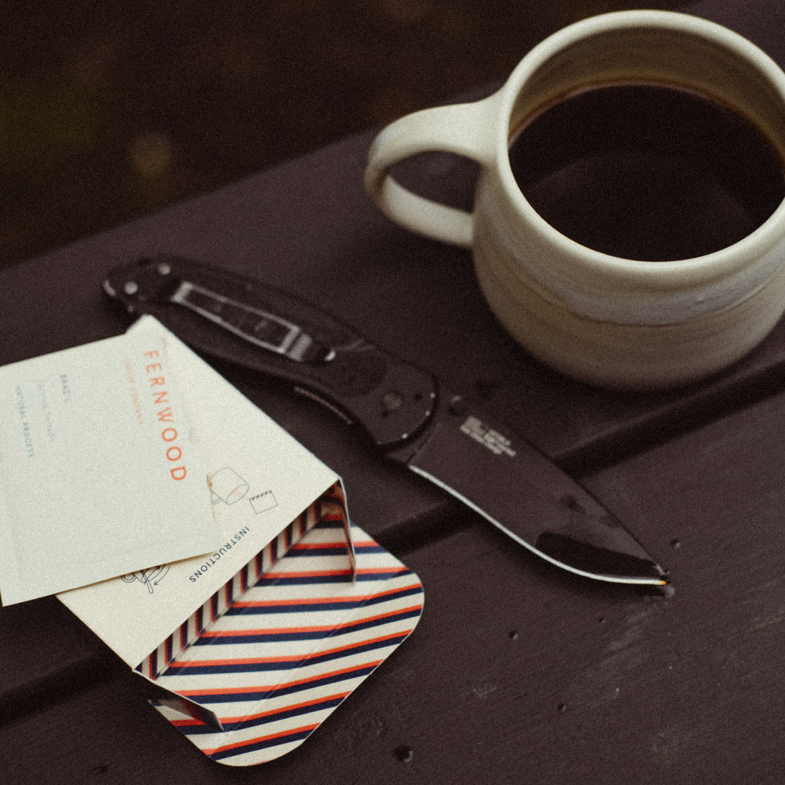 Instant Coffee by Fernwood in black packaging with small-batch Brazil crystallized coffee solids, crafted in Canada for pure coffee flavor