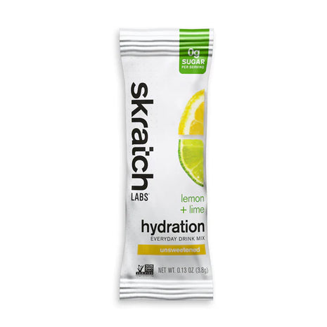 Everyday Drink Mix lemon lime by Skratch Labs, unsweetened hydration mix with real fruit and electrolytes for daily use