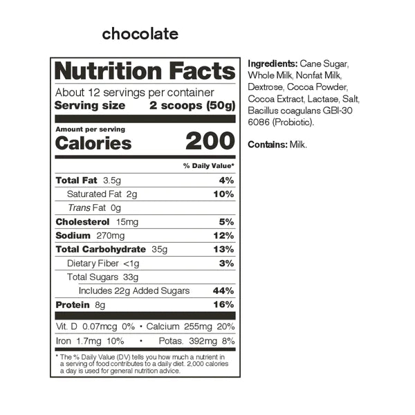 Sport Recovery Drink Mix chocolate by Skratch Labs, USA-based nutrition with 200 calories, protein, and electrolytes for post-workout recovery