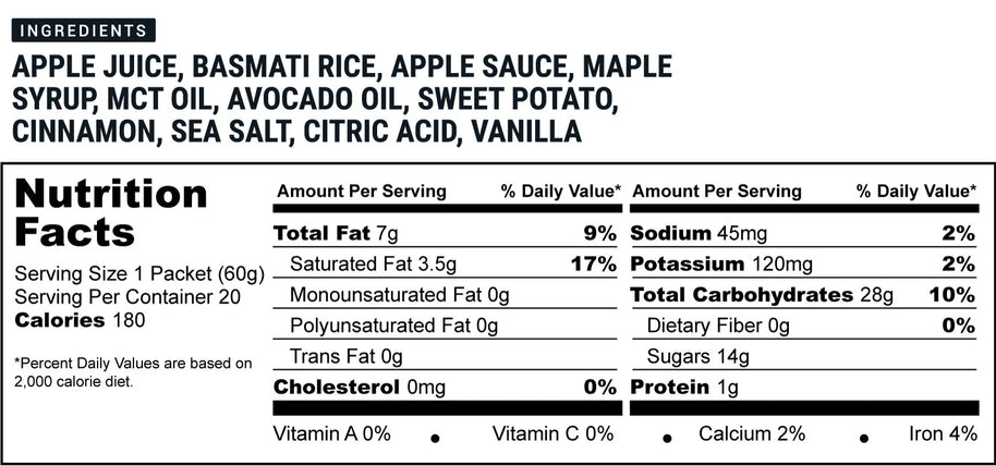 Spring Energy Cinnamon Apple Pie Gel (Vegan) 180 Kcal - Awesome Sauce