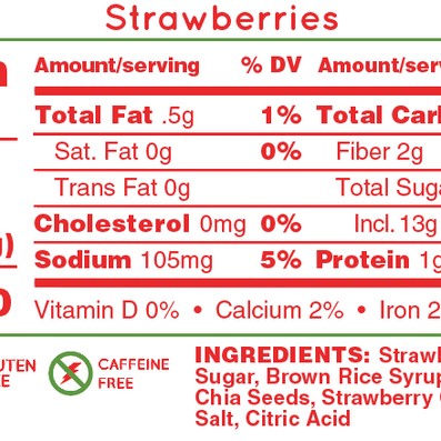 Chia Energy Gel - Strawberry by Huma in red and white packaging, all-natural nutrition gel with real fruit puree and chia seeds for running and endurance
