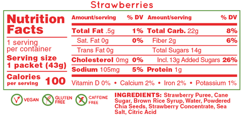 Chia Energy Gel - Strawberry
