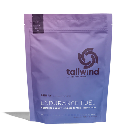 Endurance Fuel Non-Caffeinated 30-Serving Bag by Tailwind in purple berry flavor, hydration and electrolyte nutrition for endurance activities