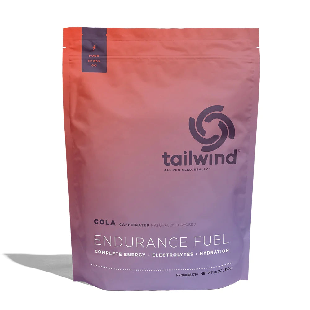 Endurance Fuel Caffeinated 50-Serving Bag by Tailwind in red-purple, caffeinated hydration with electrolytes and energy for running