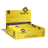 Endurance Fuel Non-Caffeinated Singles by Tailwind in yellow lemon flavor, hydration and electrolyte nutrition for running and outdoor use