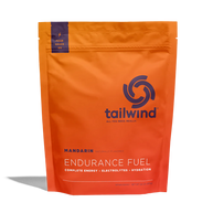 Endurance Fuel Non-Caffeinated 30-Serving Bag by Tailwind in orange, mandarin flavor with hydration, electrolytes, and energy for running and outdoor use