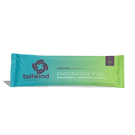 Endurance Fuel Caffeinated Singles by Tailwind in blue and green, caffeinated nutrition for energy, hydration, and electrolytes, ideal for running