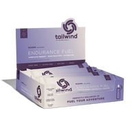 Endurance Fuel Non-Caffeinated Singles by Tailwind in white and purple, hydration and electrolyte mix for energy and stomach comfort during running and outdoor activities