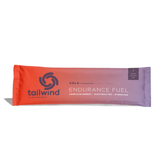 Endurance Fuel Non-Caffeinated Singles by Tailwind in orange and purple, non-caffeinated, hydration and electrolyte nutrition for running and endurance