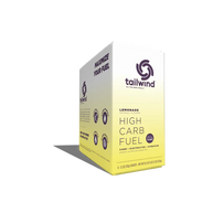 High Carb Fuel lemonade flavor by Tailwind in yellow and white packaging, high carbohydrate sports drink mix for energy and hydration