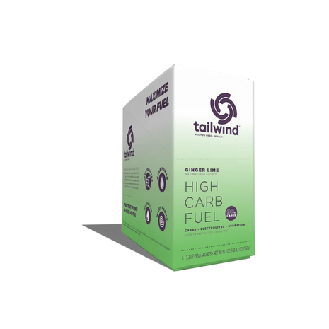 High Carb Fuel Ginger Lime by Tailwind green box drink mix for high-intensity running with carbs and electrolytes hydration