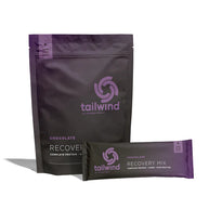 Recovery Mix 20-Serving Bag by Tailwind in dark purple, chocolate flavor with protein, carbs, and electrolytes for post-run recovery