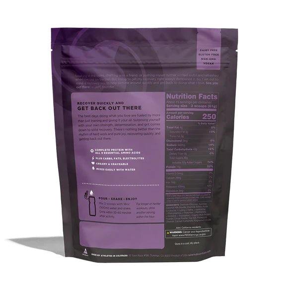 Recovery Mix 20-Serving Bag by Tailwind in purple, nutrition mix with carbs, protein, and electrolytes for fast recovery and optimal post-exercise fuel