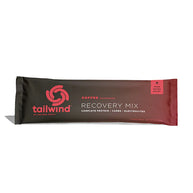 Recovery Mix Singles by Tailwind in brown and red, complete protein, carbs, electrolytes for optimal post-exercise recovery nutrition