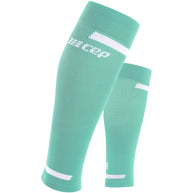 Run Compression 4.0 Calf Sleeves - Women by CEP Sports in turquoise with medi compression for calf stabilization and muscle vibration reduction