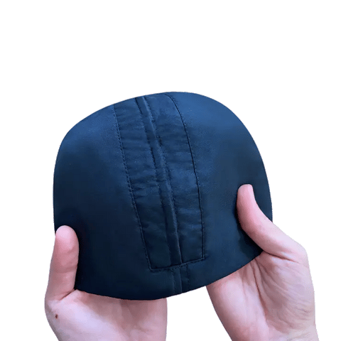 Performance 2.0 Ponytail Cap by Top Knot in black with moisture-wicking fabric designed for running and active women in Canada